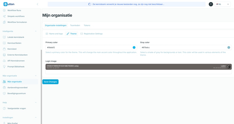 IntraGPT organisatiebeheer en security center dashboard